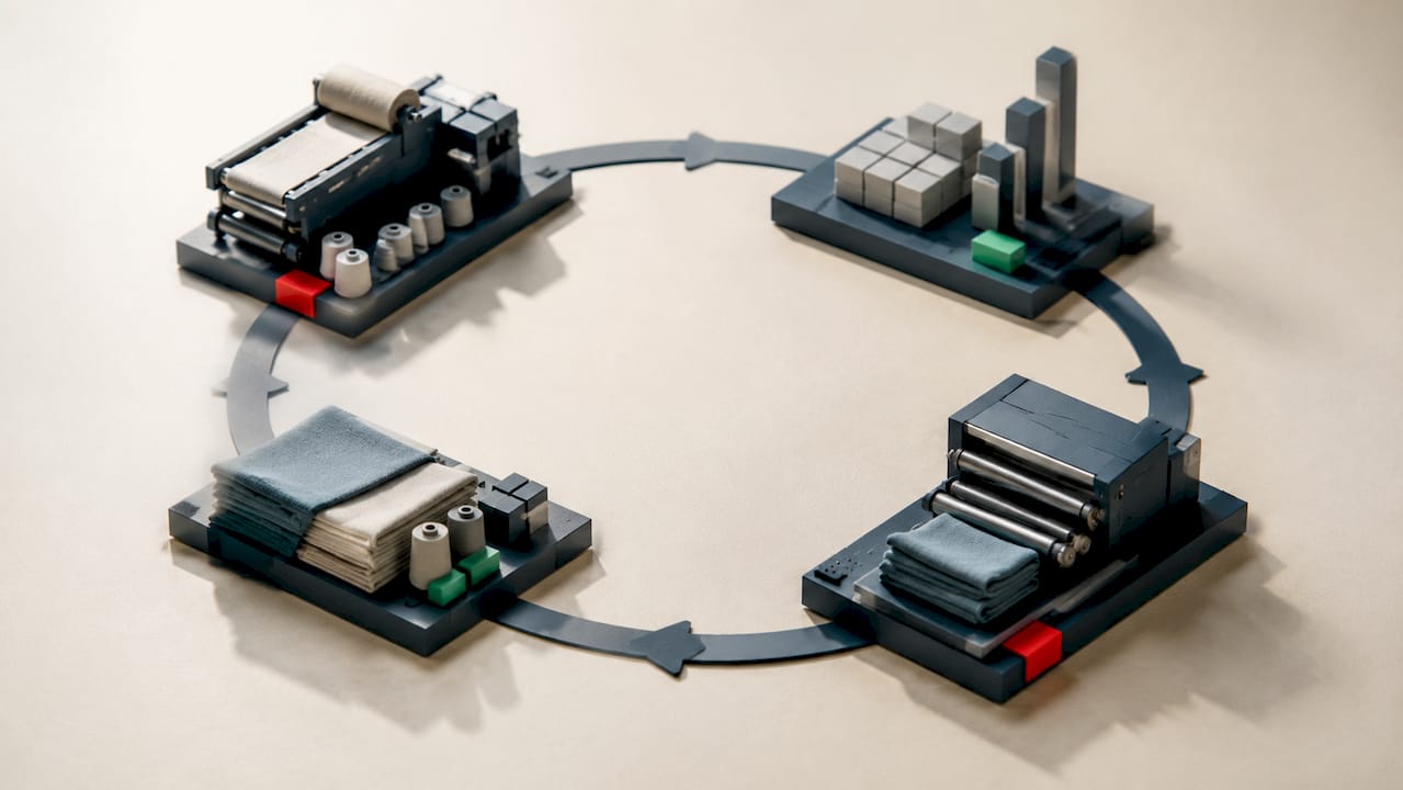 Ciclo constante de medición y ajuste en la producción textil