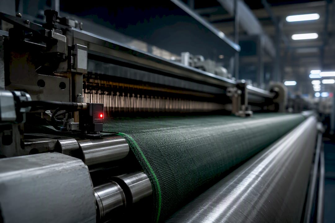 Línea textil supervisada en planta industrial